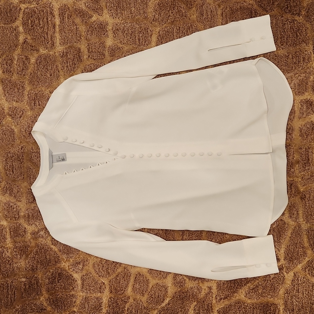 White crepe blouse